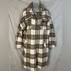 Winners knee length Shacket, Size Large, 3 for $25